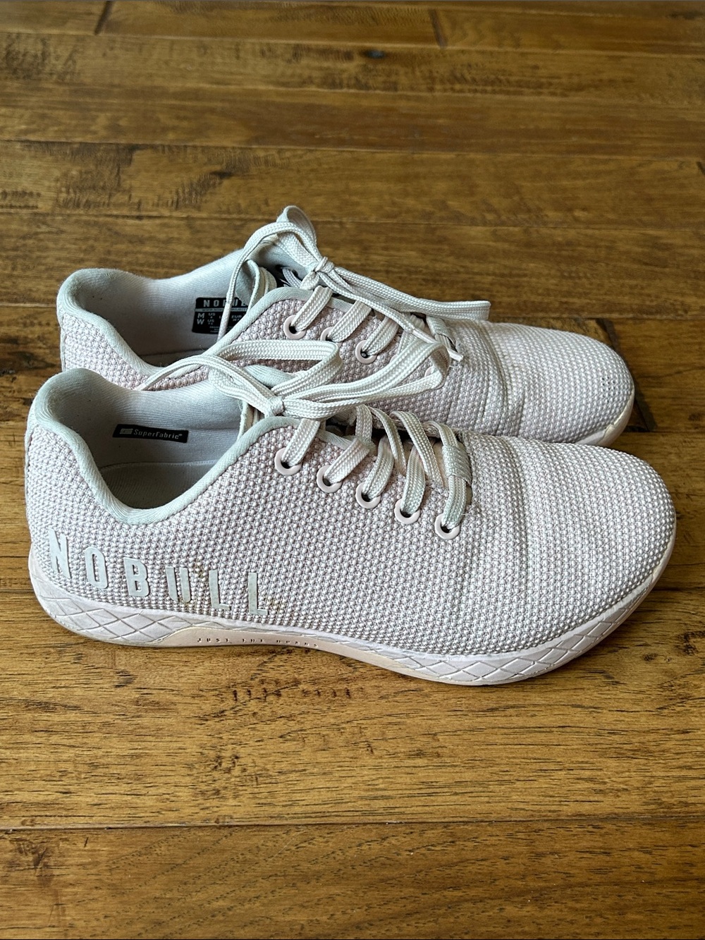 Nobull Trainers SuperFabric CrossFit Gym Lifting Sneakers Light Pink Size 7.5